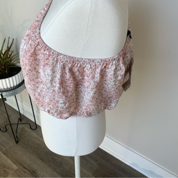 Banana Republic Floral One Shoulder Top Small Petite Fairygoth pastel feminine - Picture 2 of 8